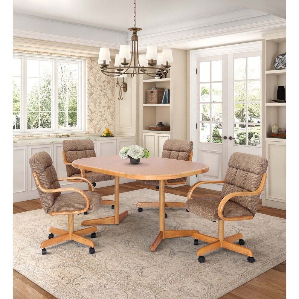 Kitchen table and chairs with casters discount